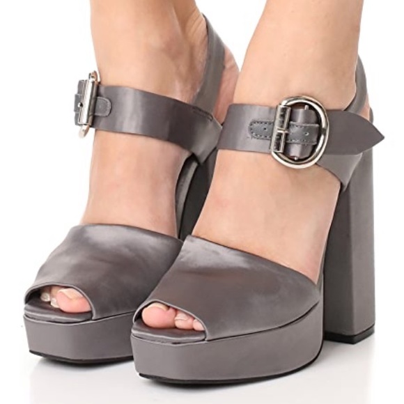 SOLD🦋Jeffrey Campbell Mitra Satin Platform Sandals - Picture 5 of 5